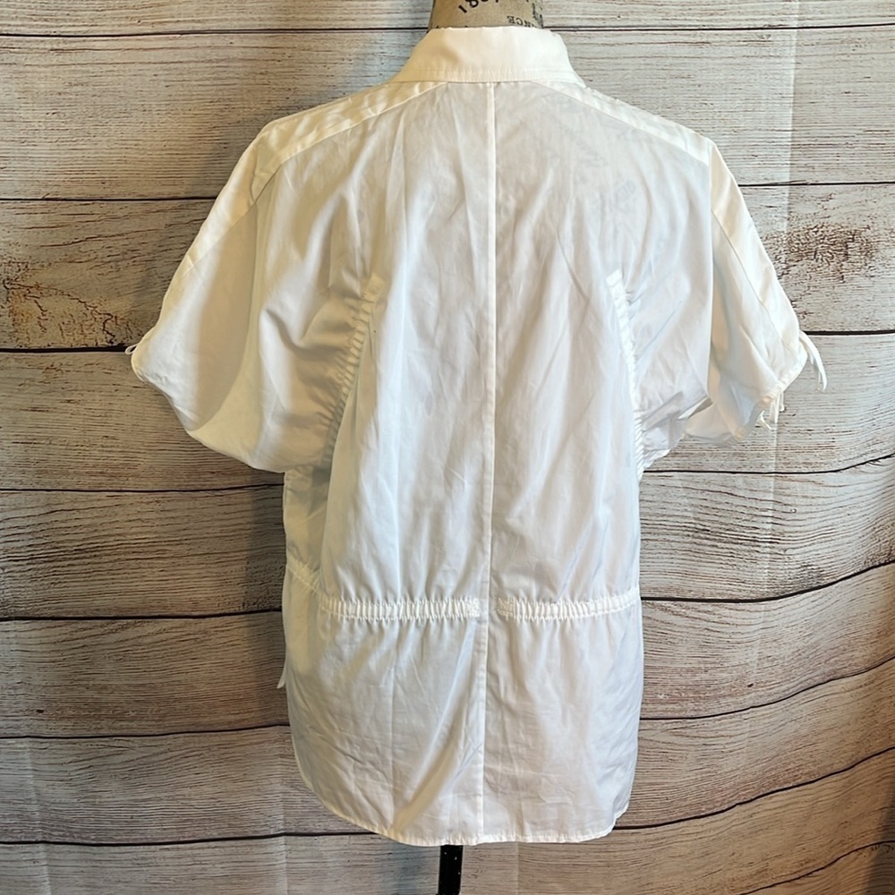 Jason Wu Gray Top Short Sleeves Drawstring Half B… - image 8